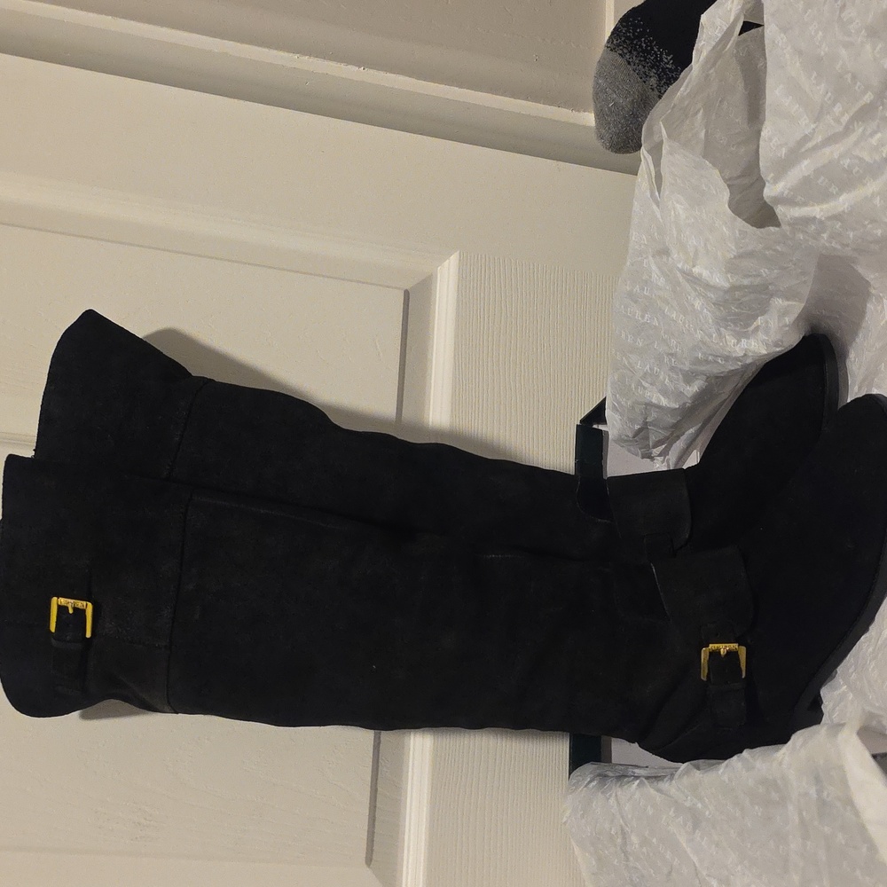 Pre-owned Above The Knee Ralph Lauren Suede Boots Sz 10m - Picture 5 of 14